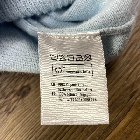 Tentree Women’s Light Blue Crew Neck Organic Cotton Highline Acre Sweater, sz Sm - Picture 8 of 9